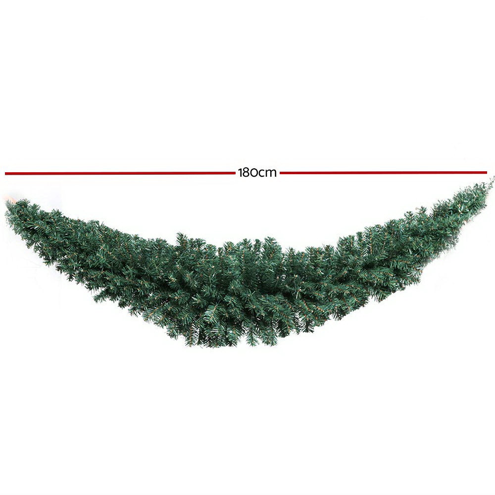 Jingle Jollys 1.8m Christmas Garland Green Indoor Outdoor Decor