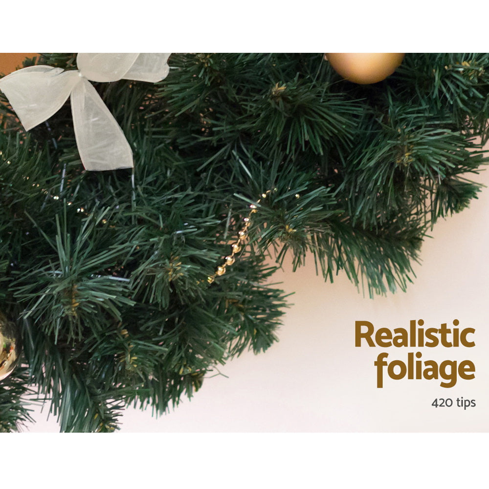Jingle Jollys 1.8m Christmas Garland Green Indoor Outdoor Decor