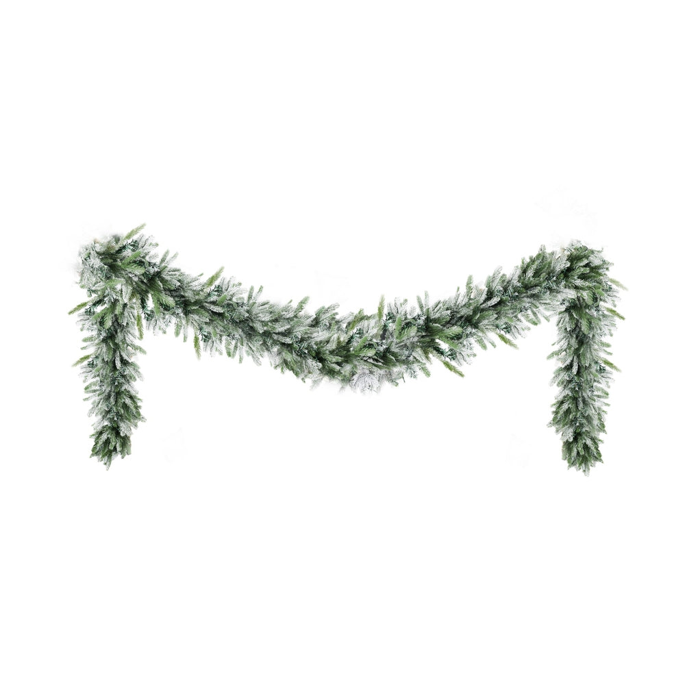 Jingle Jollys 3M Pre-lit Christmas Garland, Snow Frosted Tips
