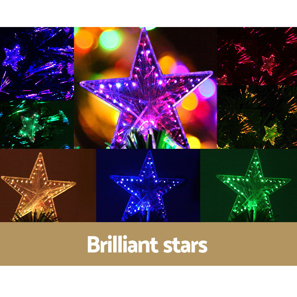 Jingle Jollys 1.8m LED Optic Fibre Christmas Tree Multi-Colour