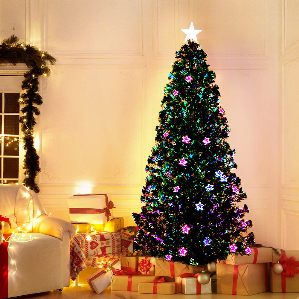 Jingle Jollys 1.8m LED Optic Fibre Christmas Tree Multi-Colour