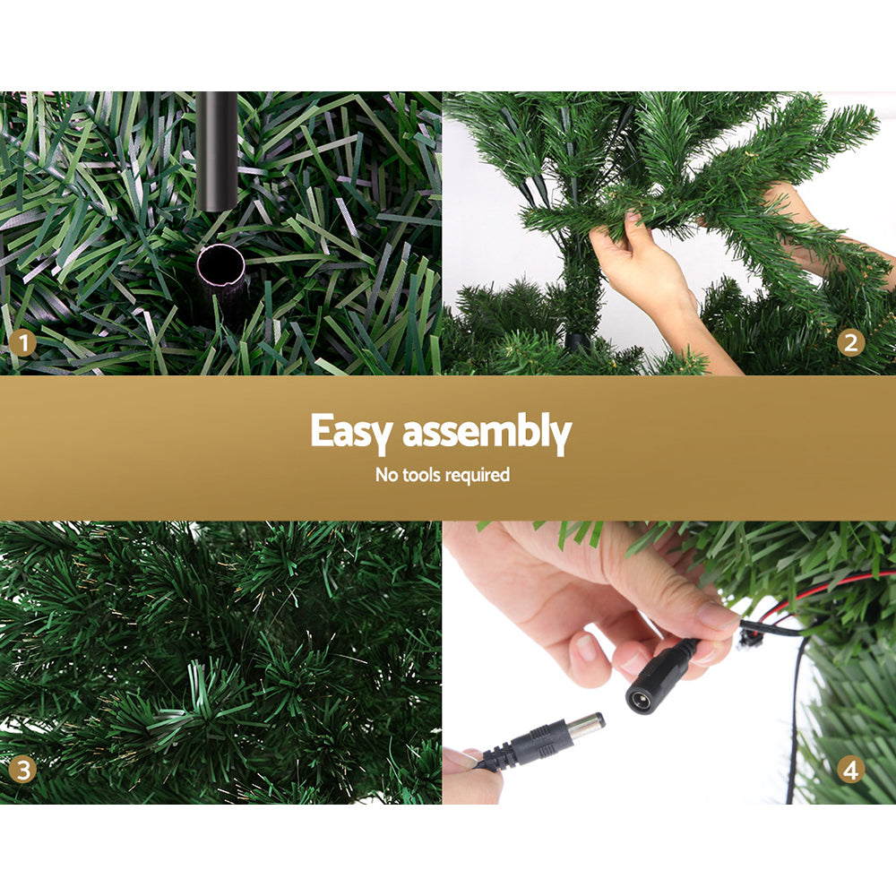 Jingle Jollys 1.8m LED Christmas Tree Optic Fibre 300 Tips