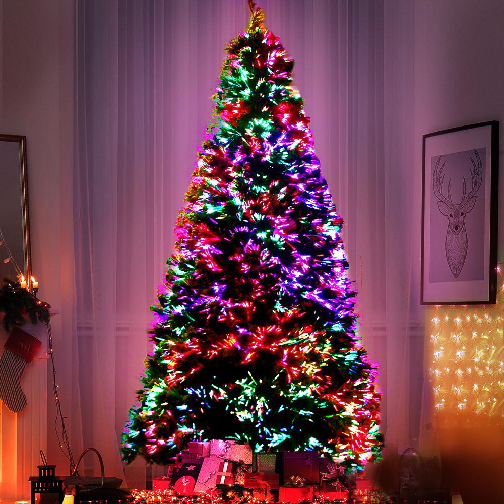 Jingle Jollys 1.8m LED Christmas Tree Optic Fibre 300 Tips