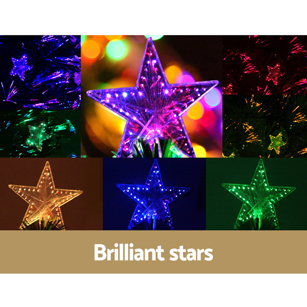 Jingle Jollys 2.4m LED Christmas Tree Optic Fibre Multi-Colour