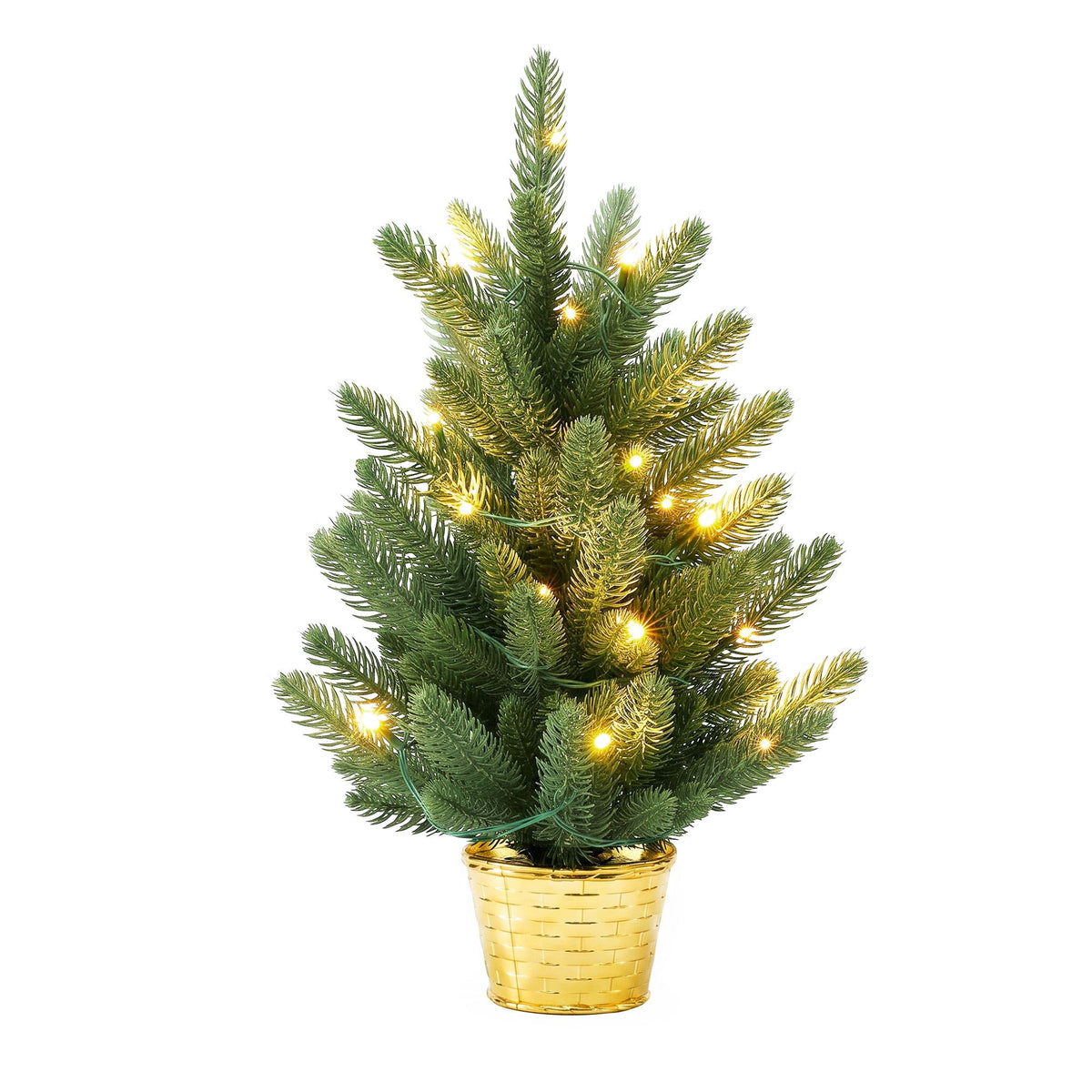 Jingle Jollys 45cm Mini Artificial Christmas Tree Warm Light