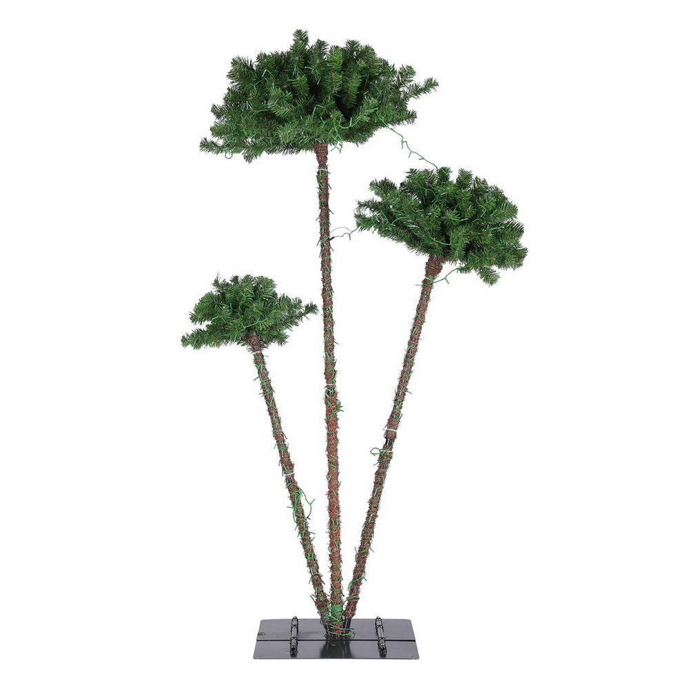 Jingle Jollys 3-in-1 LED Christmas Palm Tree 1.2m, 1.5m, 1.8m