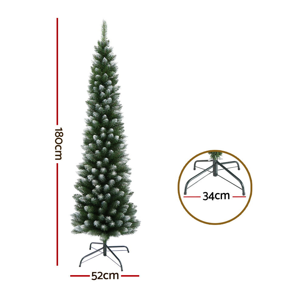 Jingle Jollys 1.8m Snow Flocked Christmas Tree 300 Tips