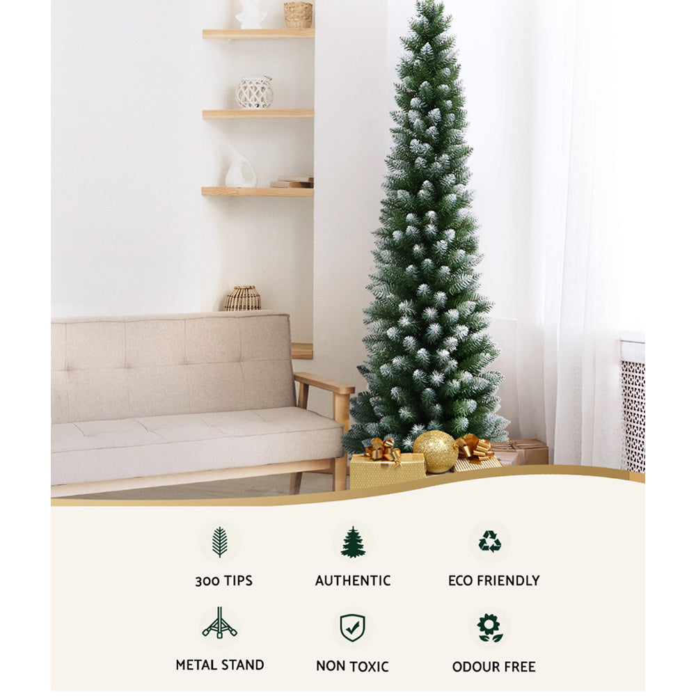 Jingle Jollys 1.8m Snow Flocked Christmas Tree 300 Tips