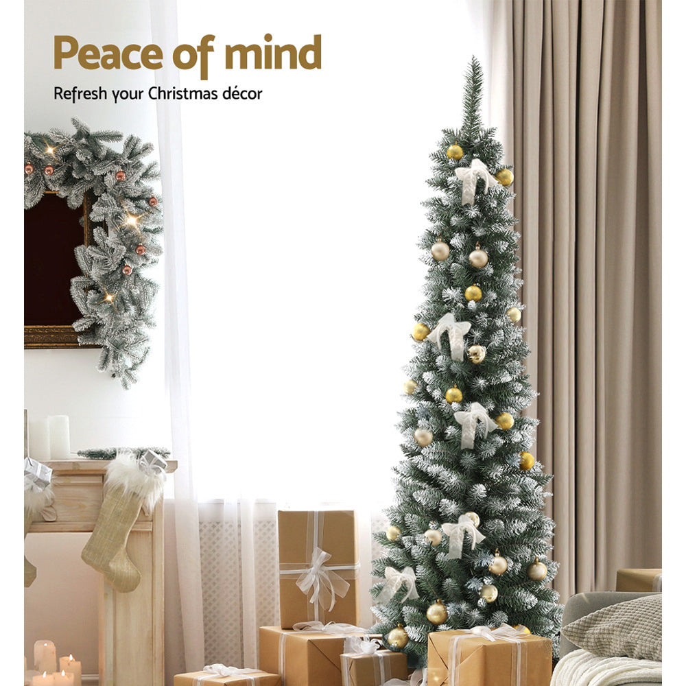 Jingle Jollys 1.8m Snow Flocked Christmas Tree 300 Tips