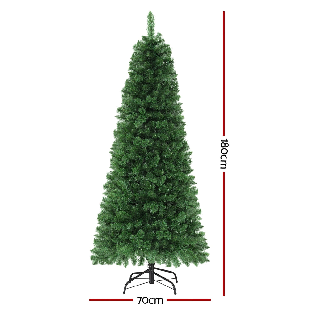 Jingle Jollys 180cm Pre-lit Christmas Tree Multi-Colour LED 8 Mode