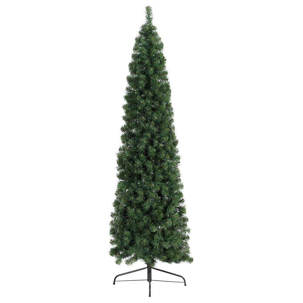 Jingle Jollys 2.1m Half Corner Christmas Tree Pre-lit Warm White LED