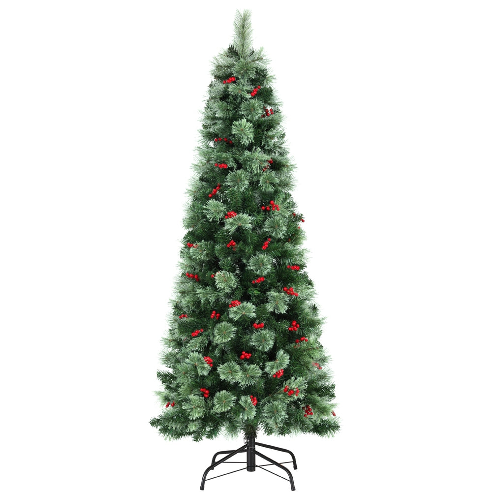 Jingle Jollys 180cm LED Christmas Tree Red Berries