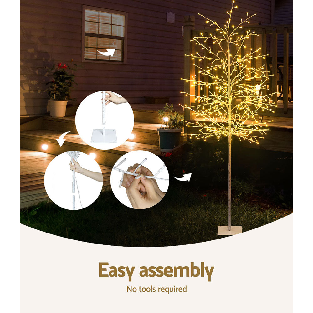 Jingle Jollys 2.1M Solar LED Christmas Tree 480 Lights