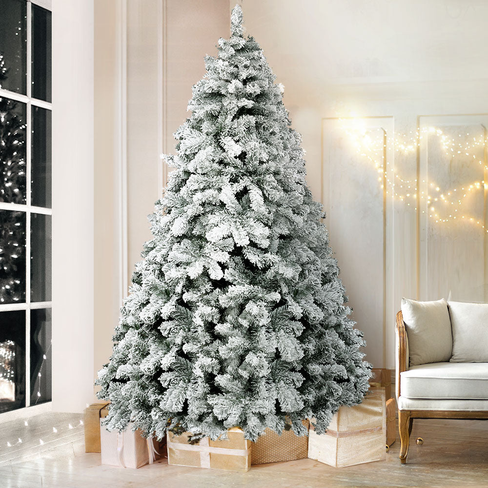 Jingle Jollys 1.8m Snow Flocked Christmas Tree 468 Tips
