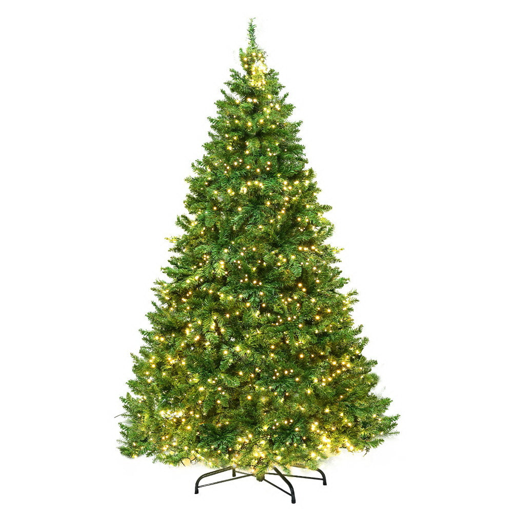 Jingle Jollys 2.1m Pre-lit Christmas Tree 1134 LEDs 8 Light Modes