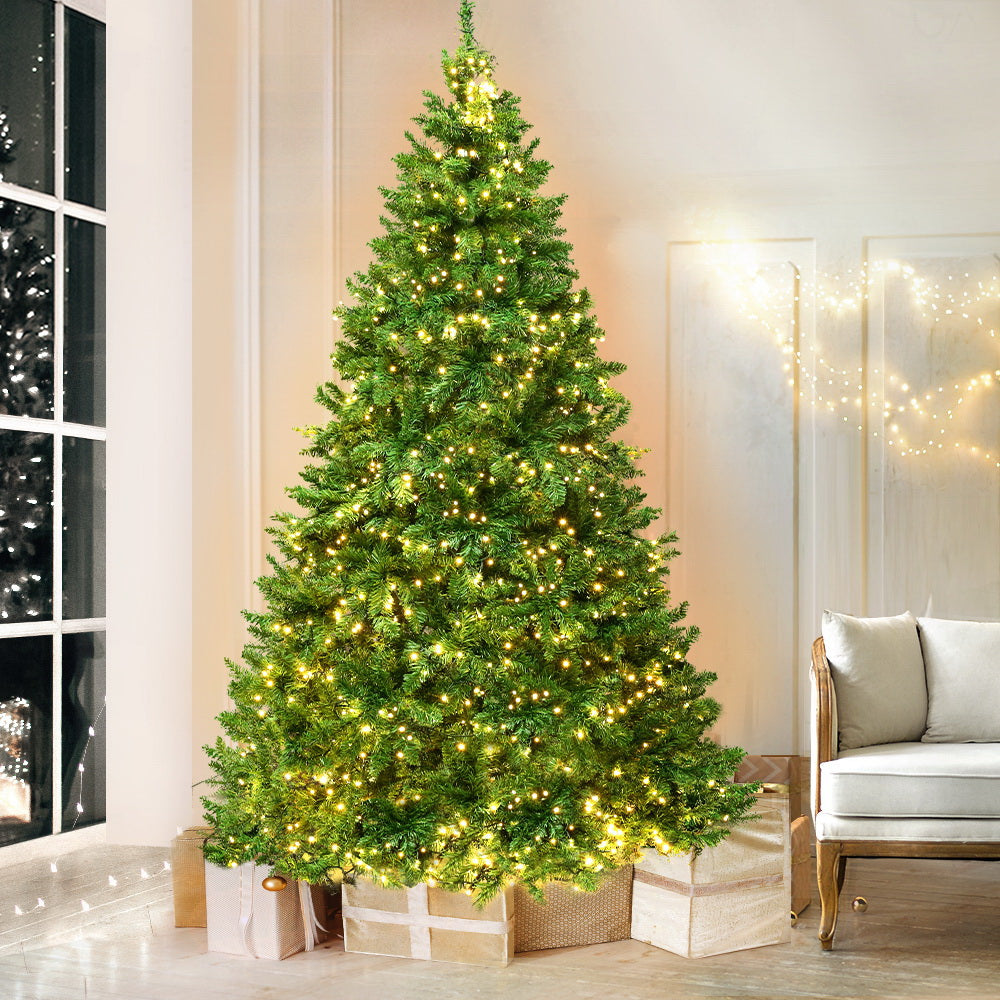 Jingle Jollys 2.1m Pre-lit Christmas Tree 1134 LEDs 8 Light Modes