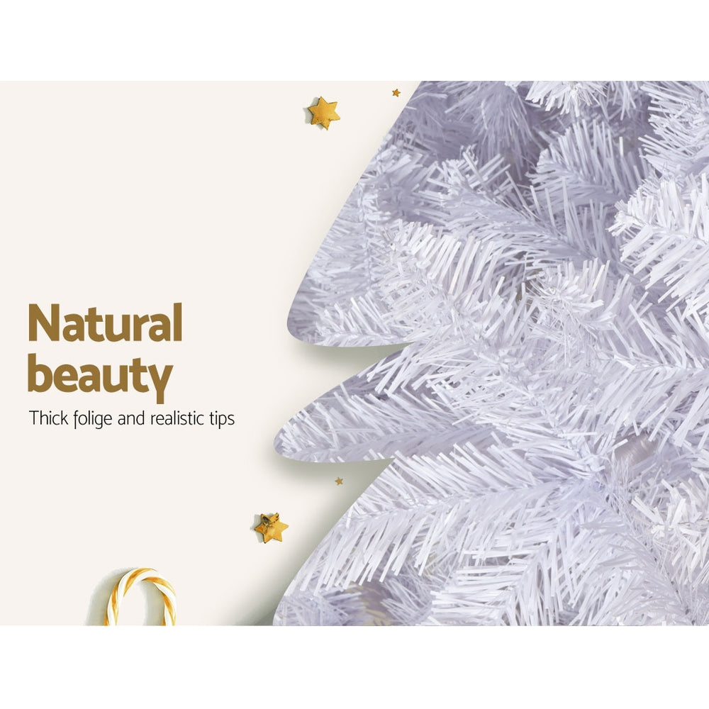 Jingle Jollys 2.1m Christmas Tree 1000 White Tips Decorations
