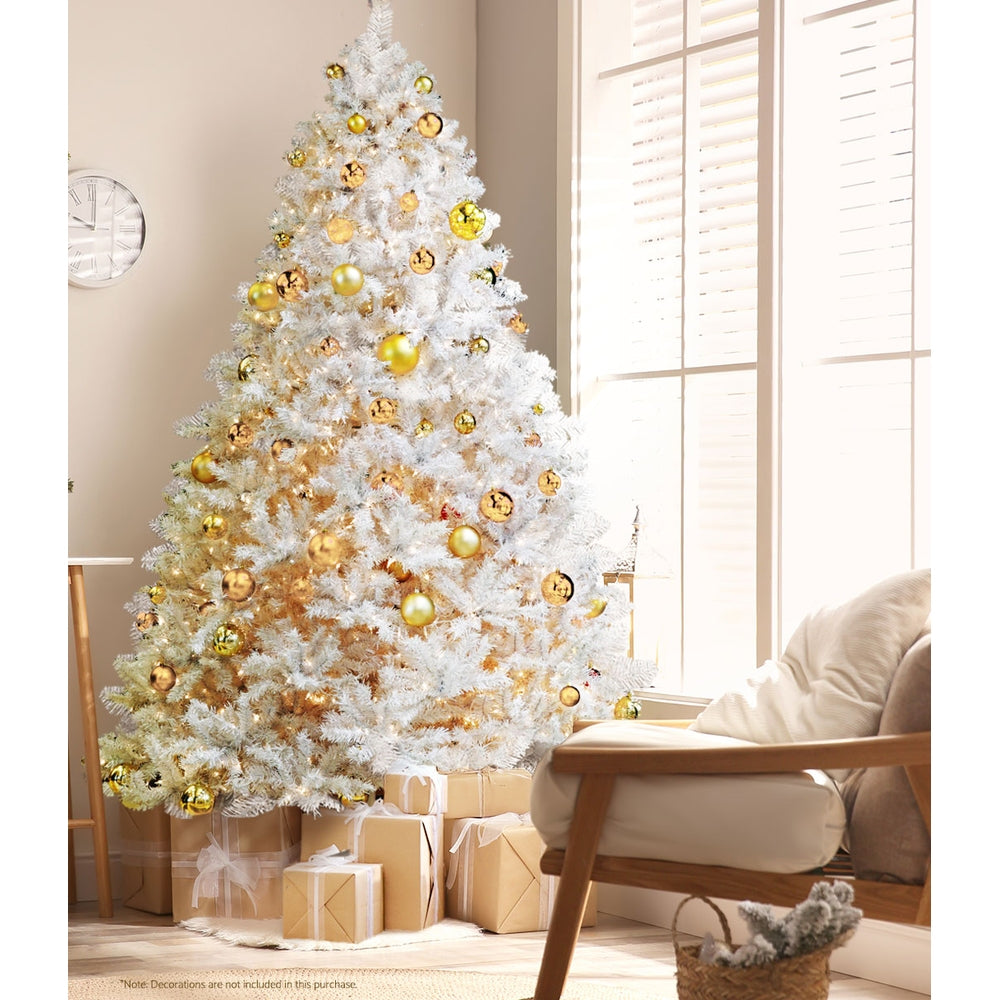 Jingle Jollys 2.1m Christmas Tree 1000 White Tips Decorations