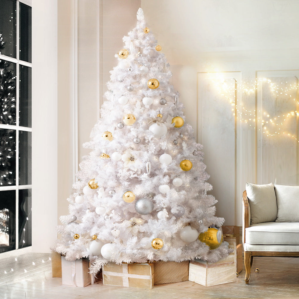 Jingle Jollys 2.1m Christmas Tree 1000 White Tips Decorations