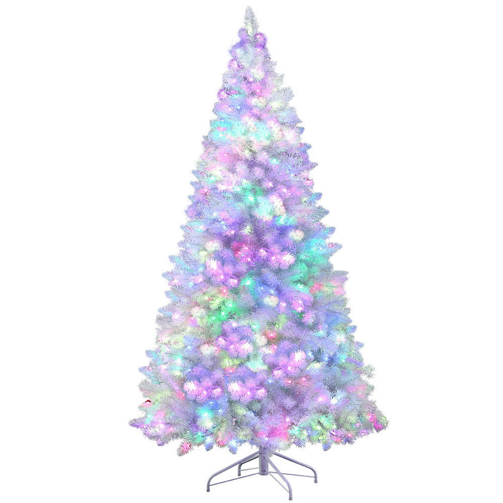 Jingle Jollys 2.1m Christmas Tree RGB LED Remote White