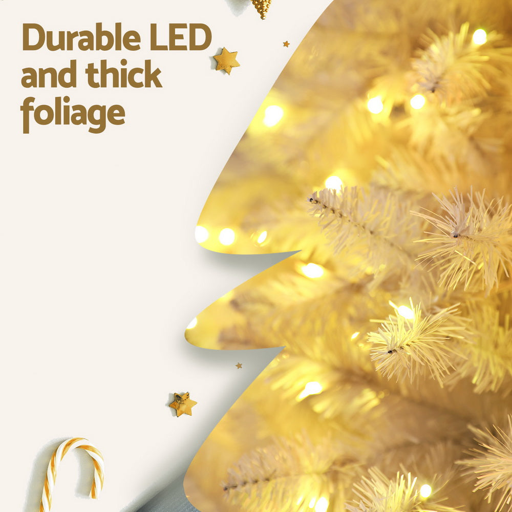 Jingle Jollys 2.1m Christmas Tree RGB LED Remote White