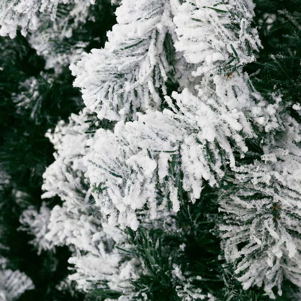 Jingle Jollys 2.4m Snow Flocked Christmas Tree 1165 Tips