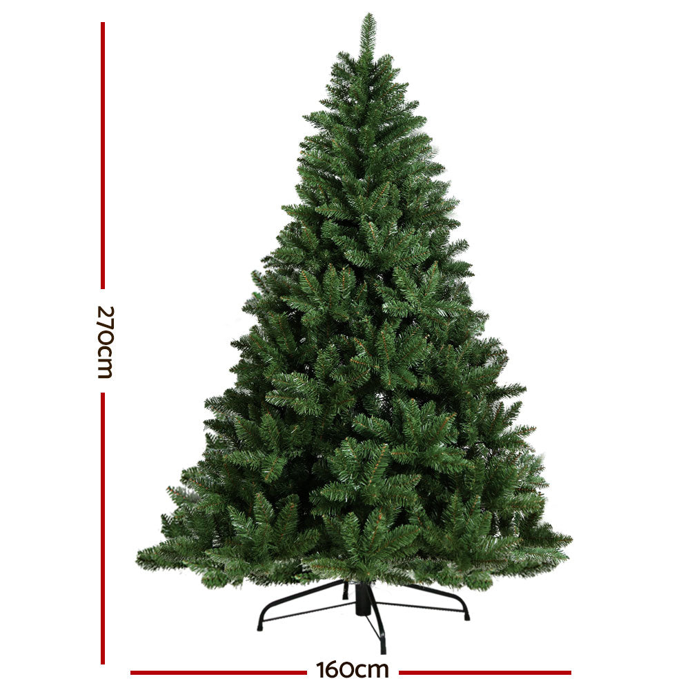 Jingle Jollys 2.7m Green Christmas Tree 1590 Tips