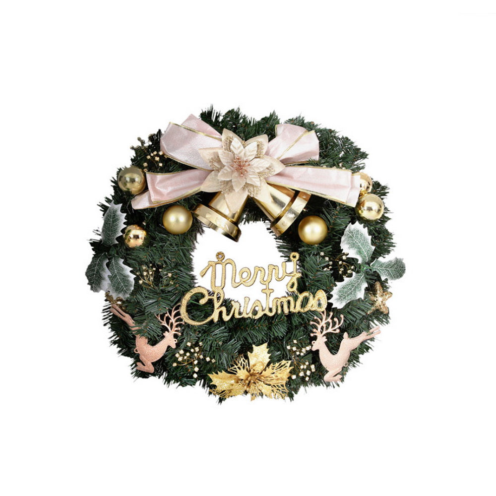 Jingle Jollys 60cm Christmas Wreath Garland Flowers Baubles Decorations