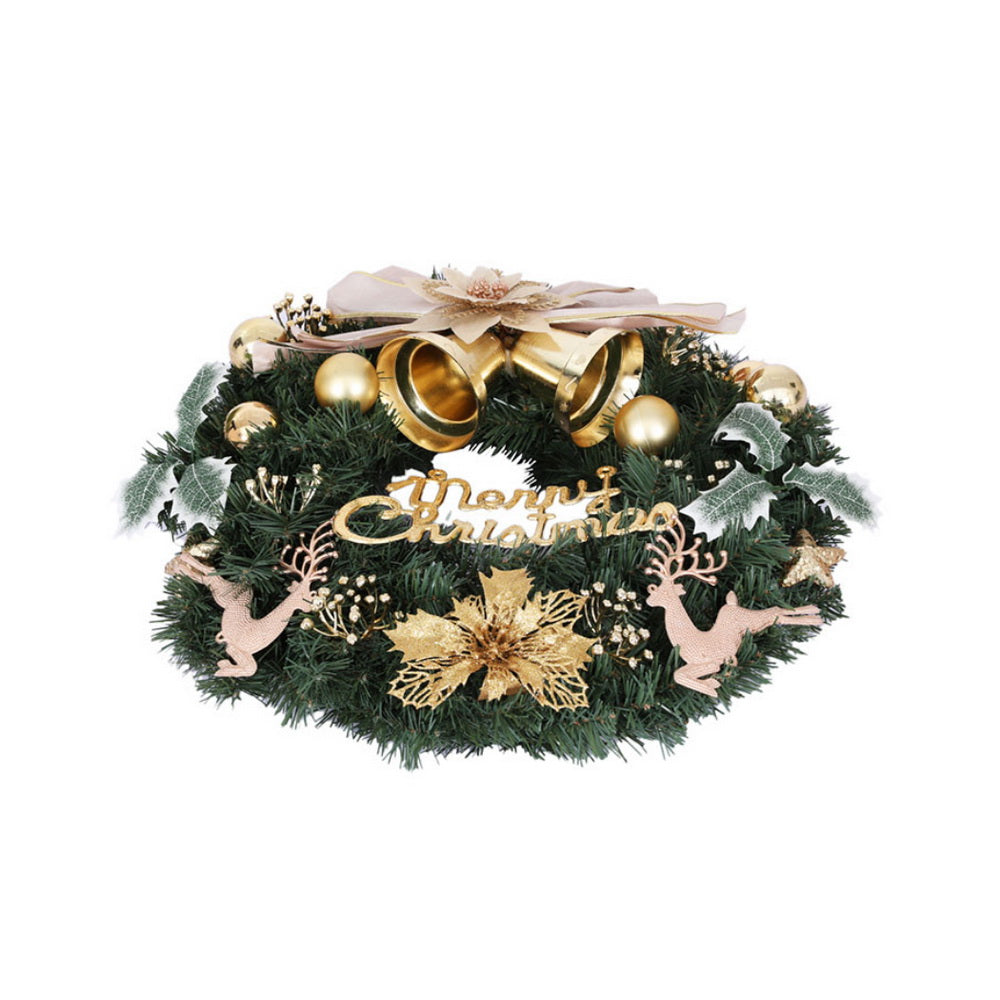 Jingle Jollys 60cm Christmas Wreath Garland Flowers Baubles Decorations