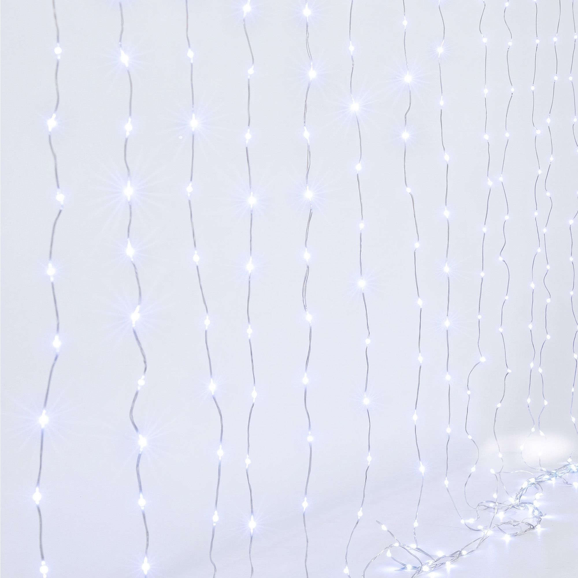 Jingle Jollys 3X3M Christmas Lights Curtain String Light 300 LED Cool White
