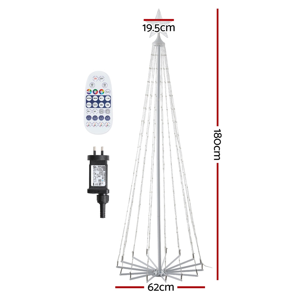 Jingle Jollys 1.8M Christmas Tree RGB LED Fairy Lights