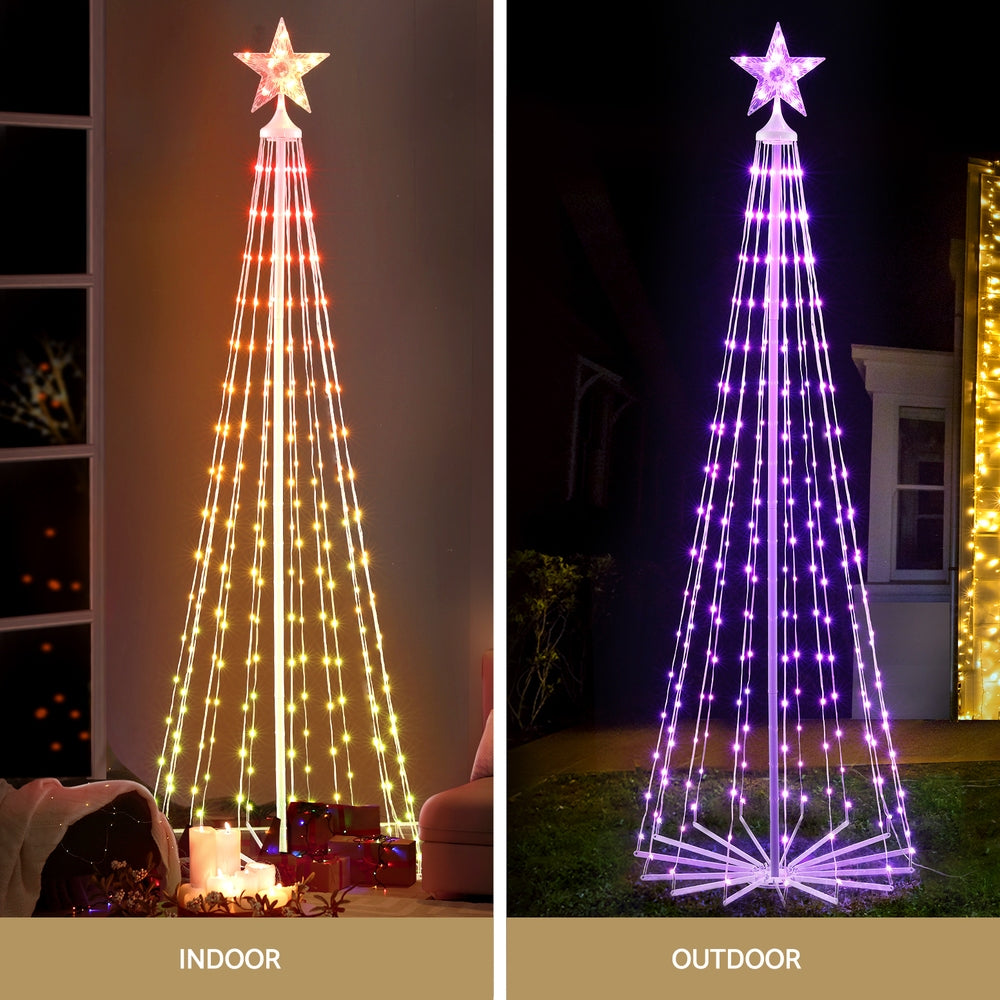 Jingle Jollys 1.8M Christmas Tree RGB LED Fairy Lights