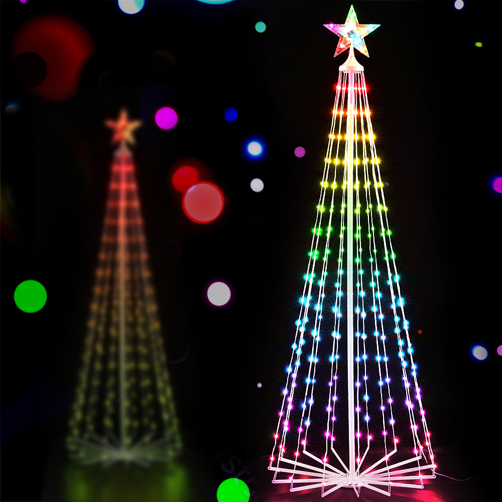 Jingle Jollys 1.8M Christmas Tree RGB LED Fairy Lights