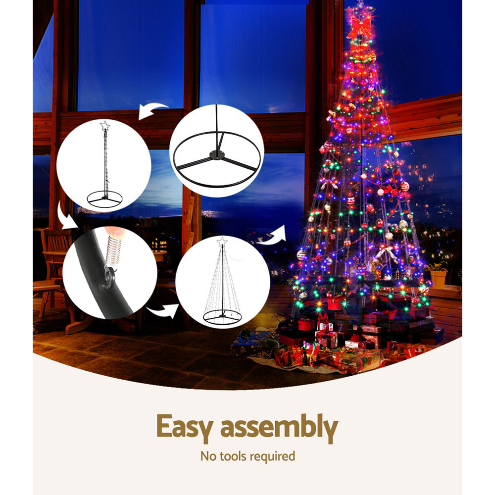 Jingle Jollys 3.6M Solar LED Christmas Tree 400 Lights