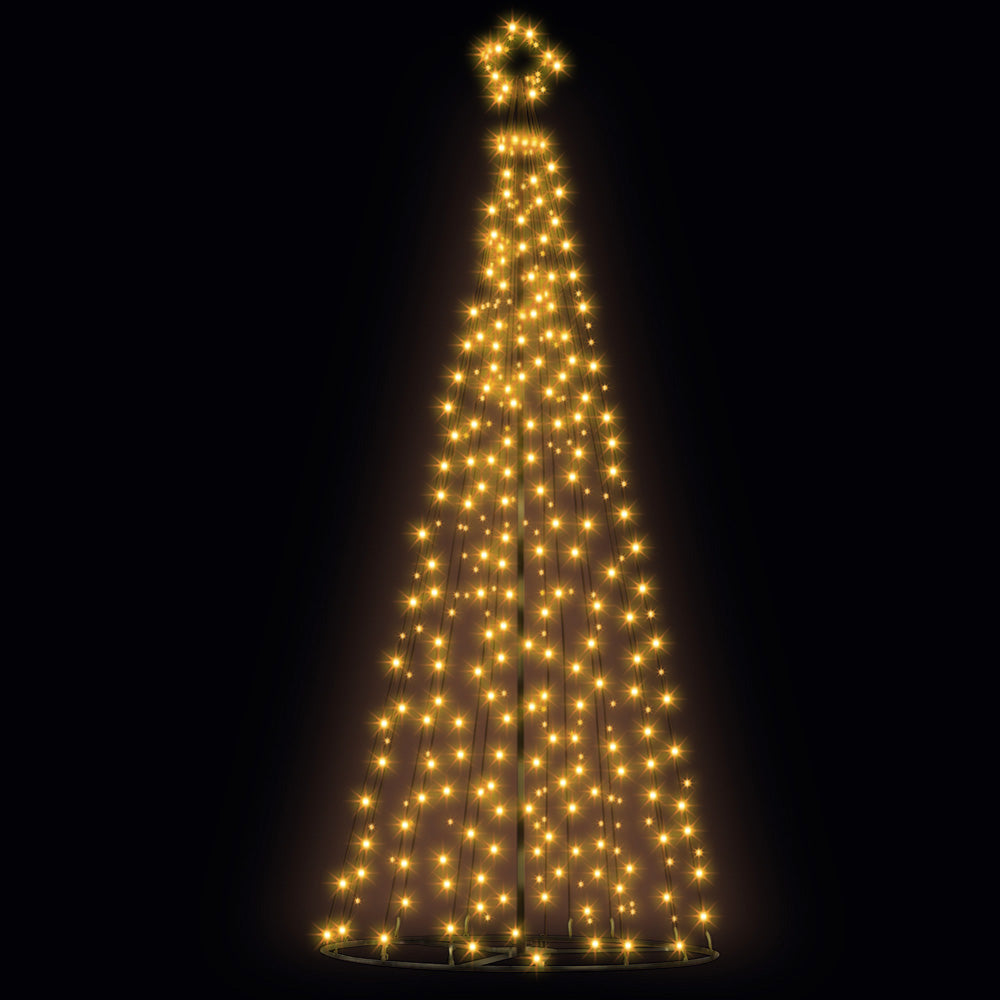 Jingle Jollys 3.6M LED Solar Christmas Tree Warm White