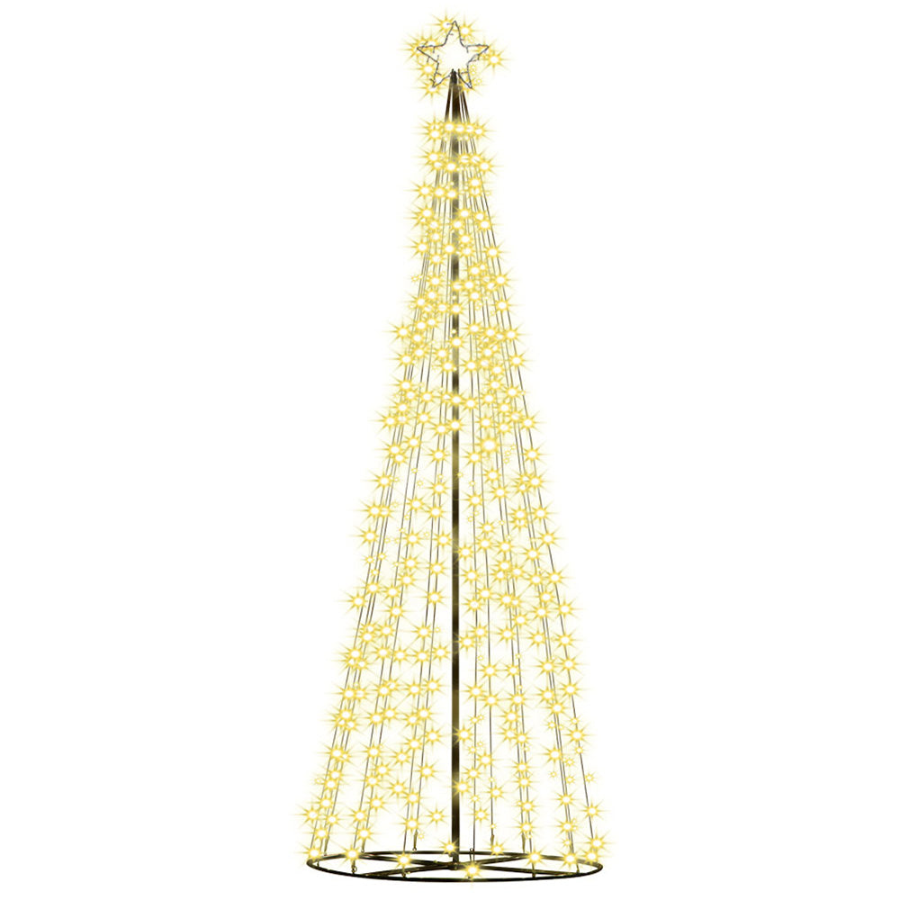 Jingle Jollys 3.6M LED Solar Christmas Tree Warm White