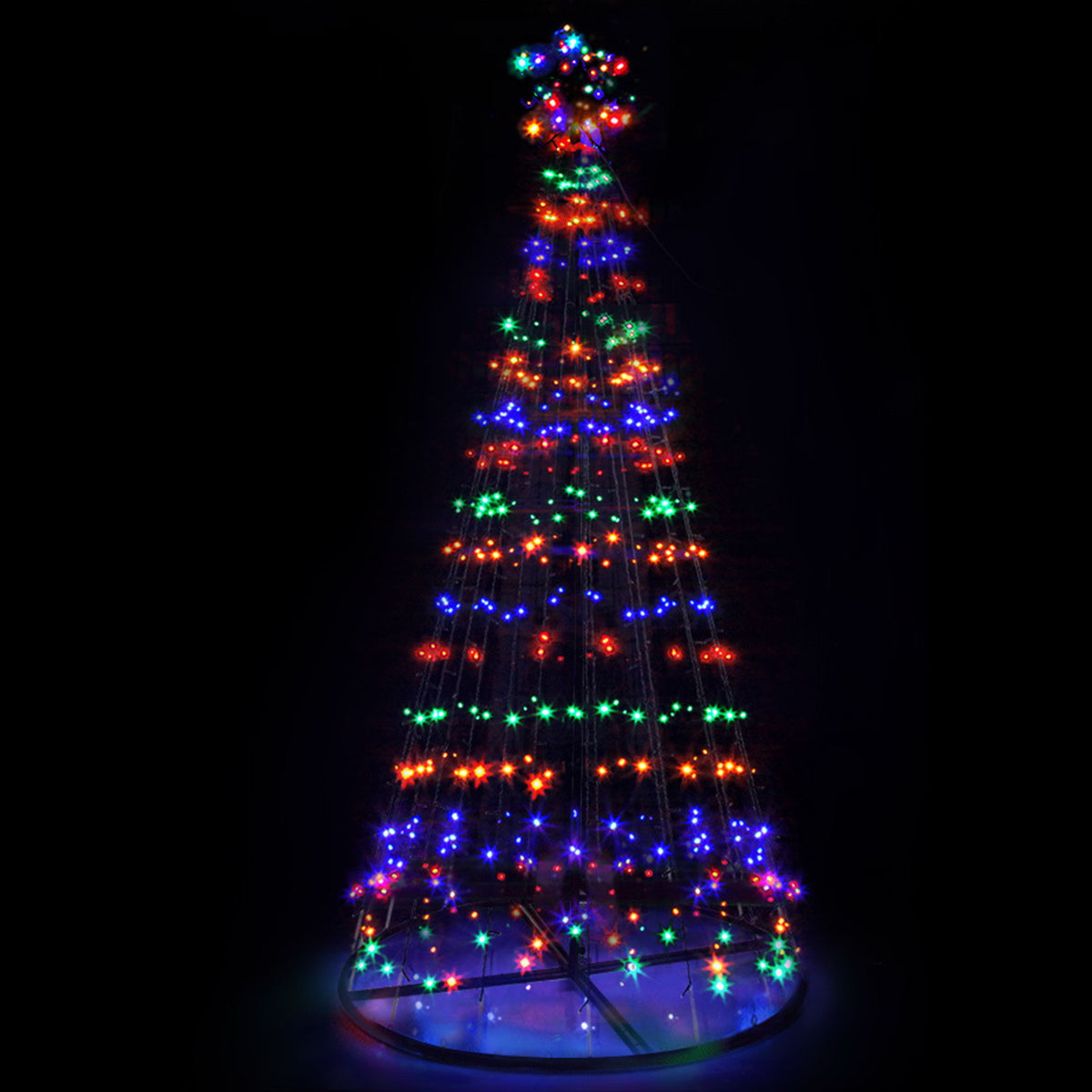 Jingle Jollys 2.1M Solar LED Christmas Tree, 264 Bulbs