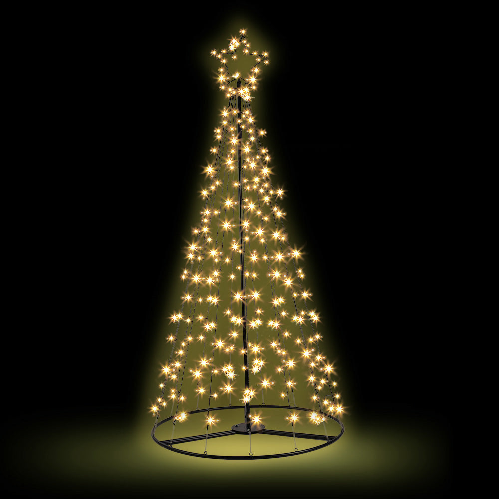 Jingle Jollys 7FT Solar LED Christmas Tree with 264 Warm White LEDs