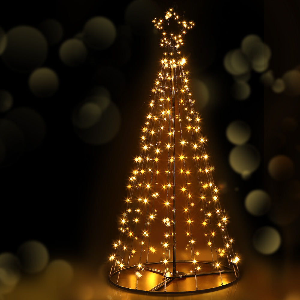 Jingle Jollys 2.1M LED Solar Christmas Tree Warm White