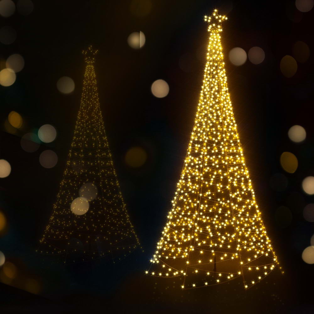 Jingle Jollys 3.6M Christmas Tree Solar LED Net Lights