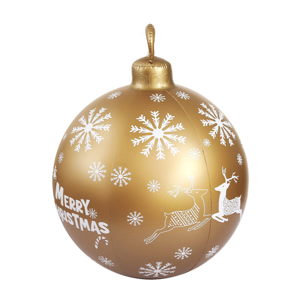Jingle Jollys 60cm Christmas Inflatable Bauble Outdoor Decoration Gold