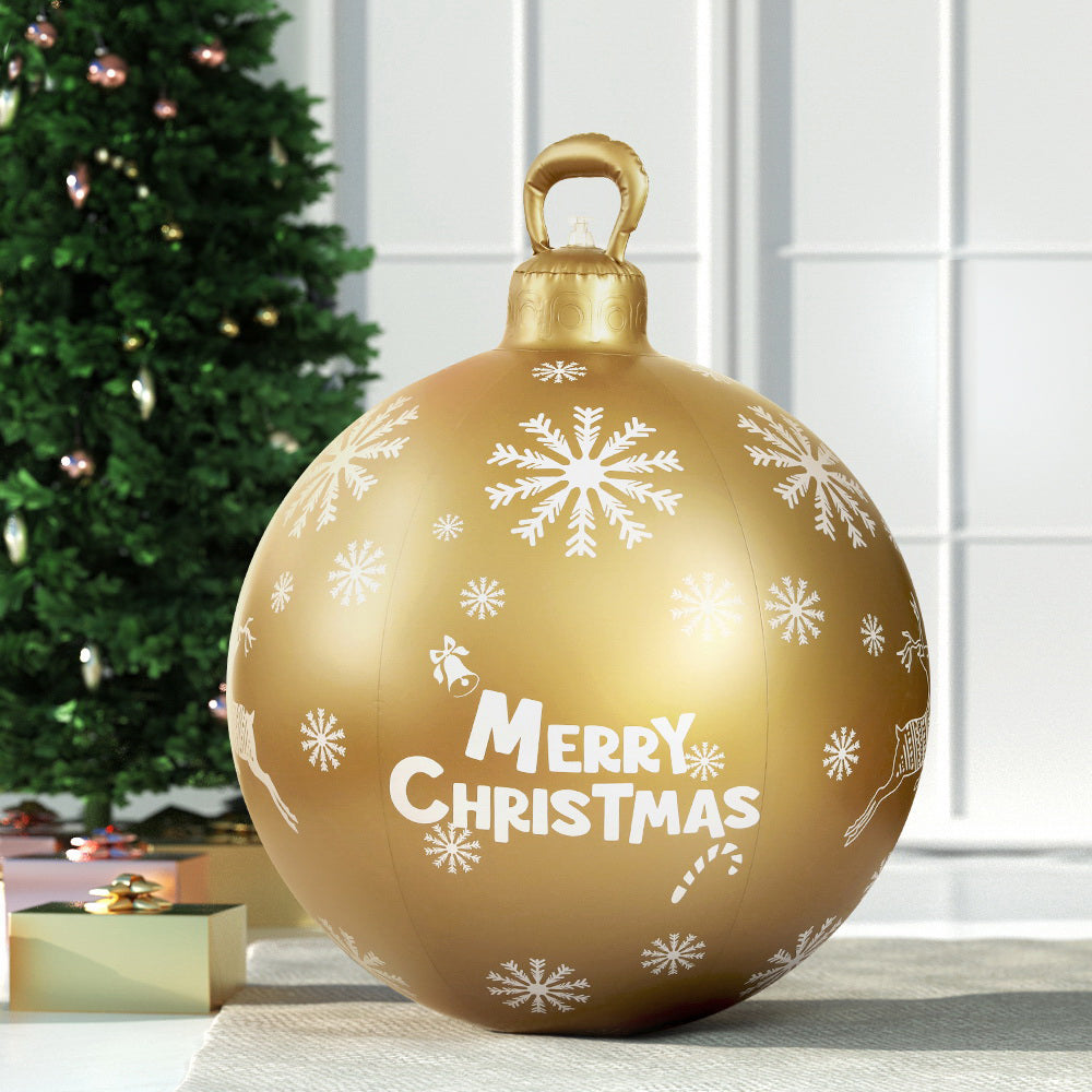 Jingle Jollys 60cm Christmas Inflatable Bauble Outdoor Decoration Gold