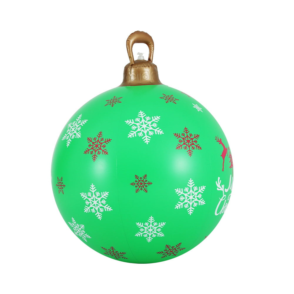 Jingle Jollys 60cm Christmas Inflatable Bauble Outdoor Decoration Green