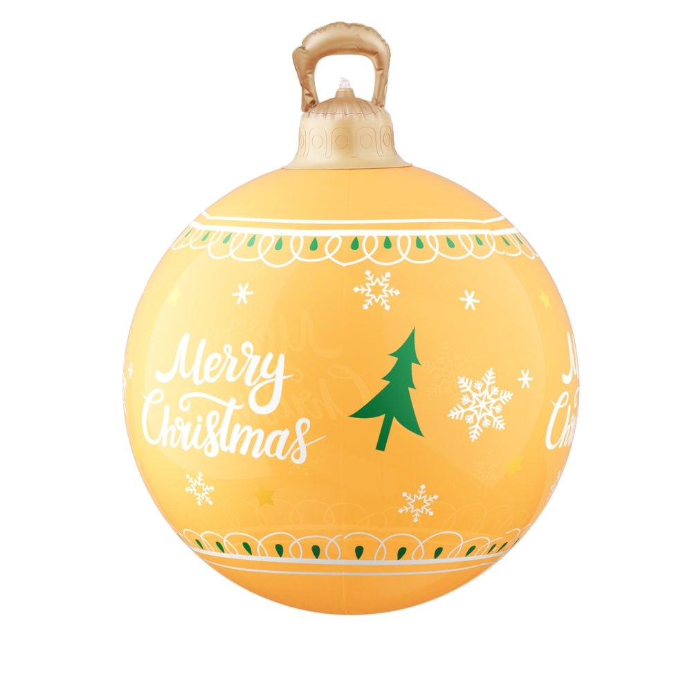 Jingle Jollys 60cm Inflatable Christmas Ball LED Illuminated Gold