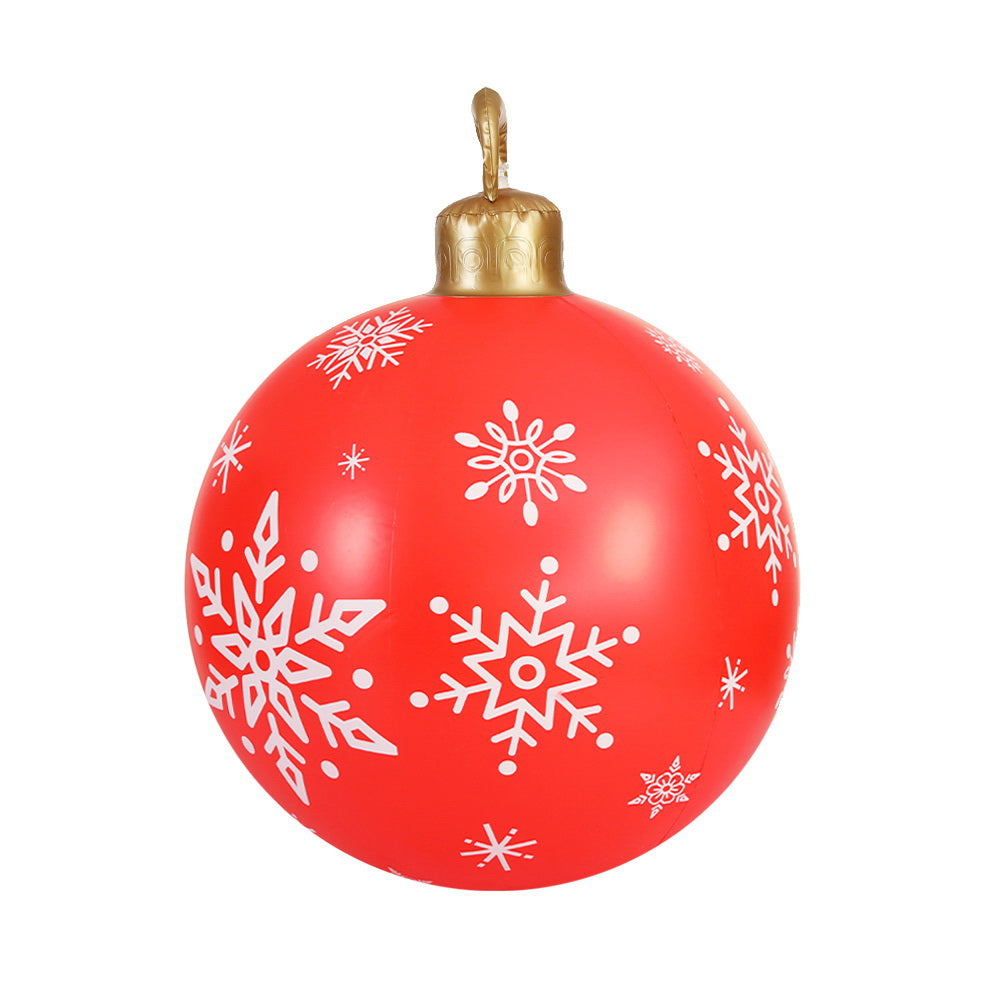 Jingle Jollys 60cm Inflatable Christmas Bauble Outdoor Decoration Red