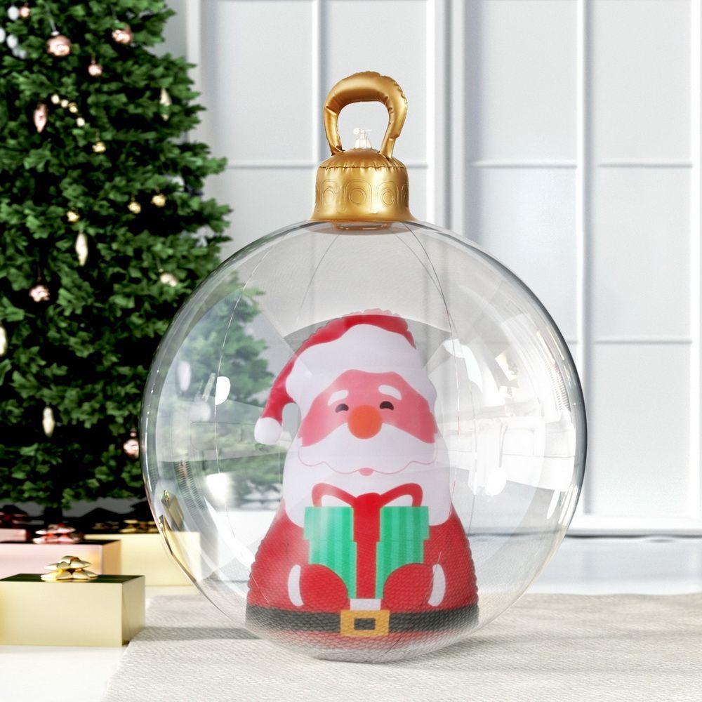 Jingle Jollys Christmas Inflatable Ball 60cm Giant Bauble Clear