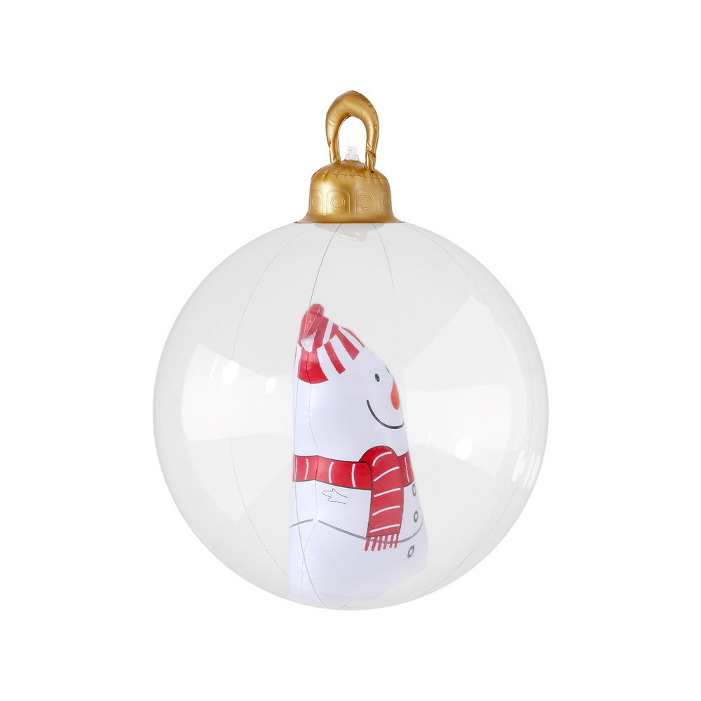 Jingle Jollys 60cm Christmas Inflatable Snowman Bauble Decoration