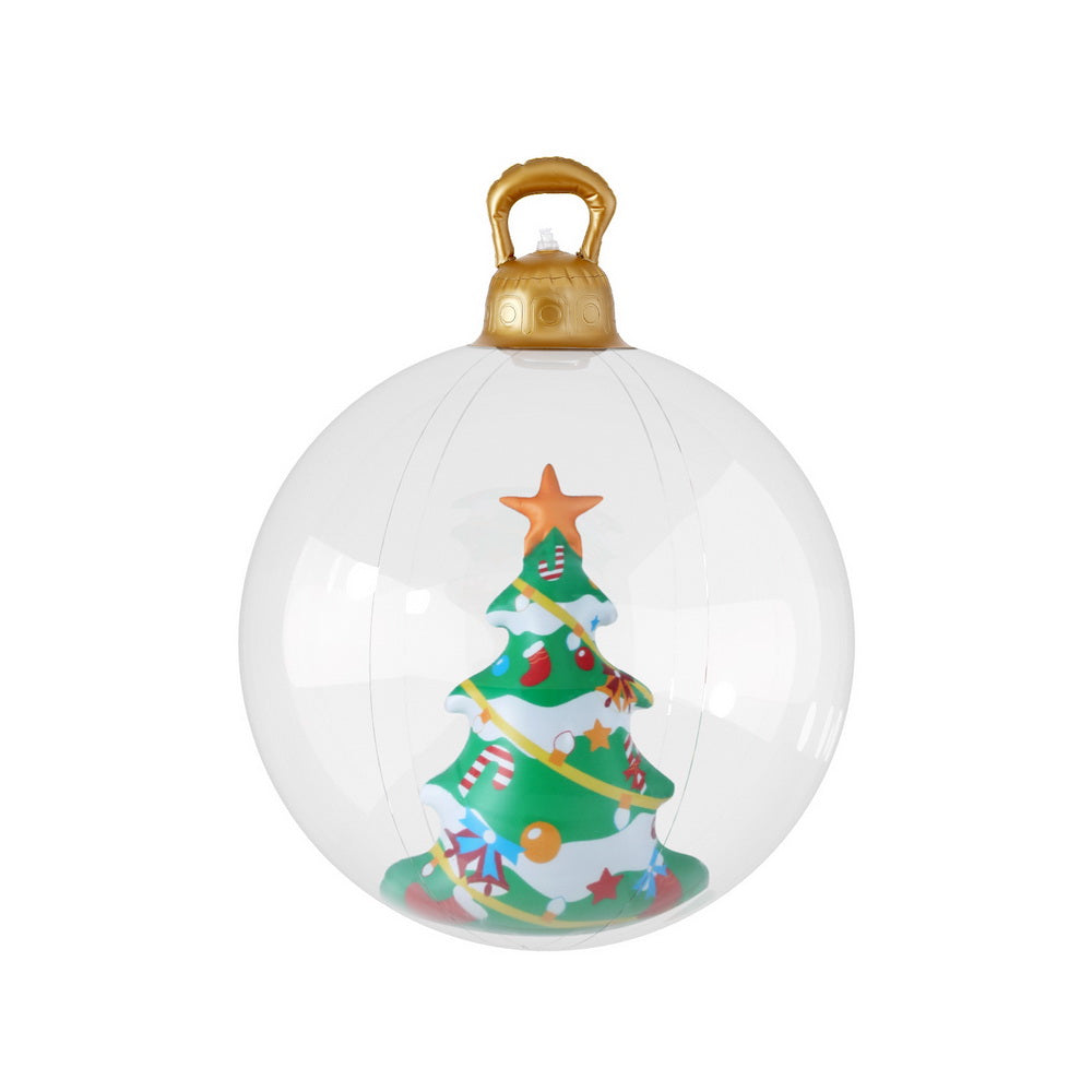 Jingle Jollys 60cm Inflatable Christmas Bauble Clear