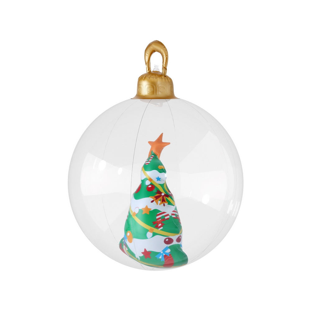 Jingle Jollys 60cm Inflatable Christmas Bauble Clear