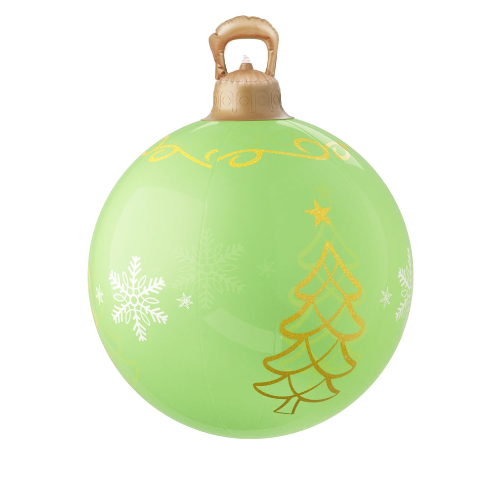 Jingle Jollys 60cm Inflatable Christmas Ball LED Illuminated Green